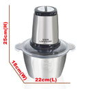 idrop [ 2L ] Multifunction Stainless Steel Kitchen Meat Blender Grinder [ 250W ]