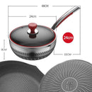 idrop [ 24CM ] Double Sided Honeycomb Stainless Steel Single Handle Wok SUS316 Petty Pot / Periuk Masak Keluli Tahan Karat / 双面蜂窝不锈钢单柄炒锅 SUS316