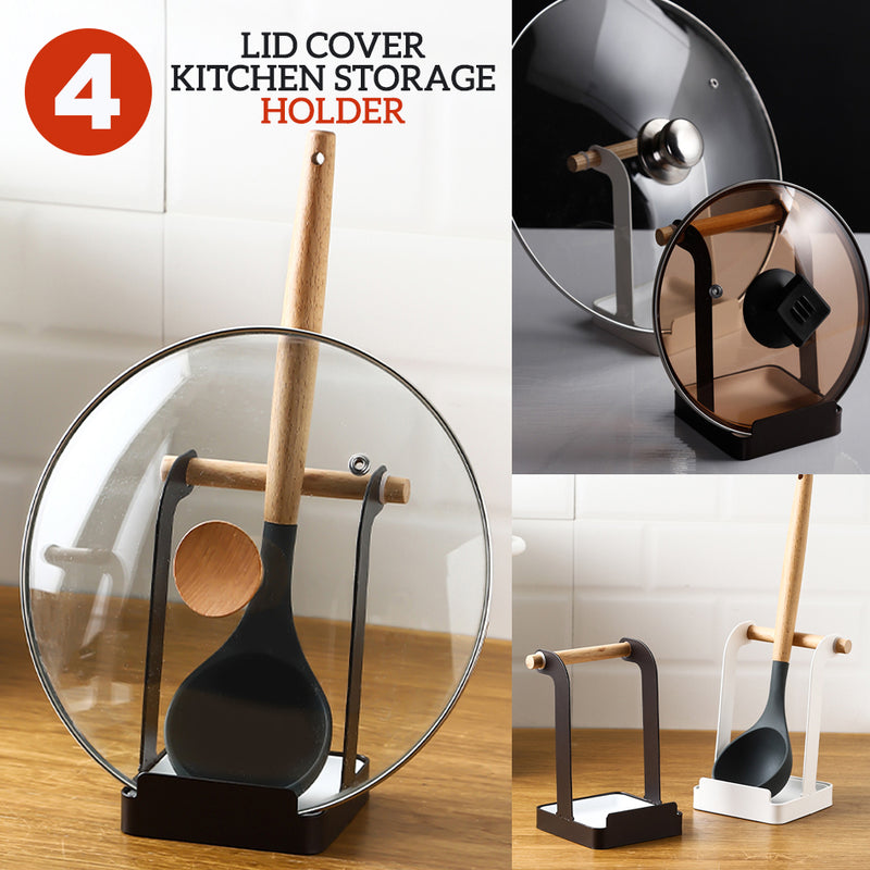 idrop Kitchen Household Tabletop Storage Rack Shelf for Tableware Pot Lid & Knives