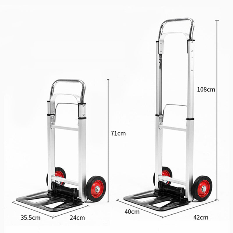 idrop Foldable Compact Folding Aluminium Frame Steel Plate Trolley Luggage Cart Load Bearing 80kg / Troli Tolak Barang / 可折叠紧凑型折叠铝框钢板手推车行李车