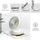 idrop 2 IN 1 Foldable Portable USB Rechargeable Fan with LED Lights