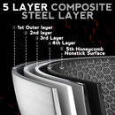 idrop 40CM  SUS304  Stainless Steel Kitchen Non Stick Honeycomb Cooking Frying Wok with Lid Cover