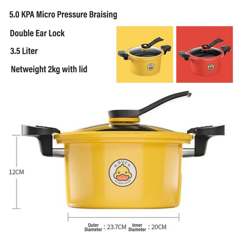 idrop [ 3.5L ] 22CM Micro Pressure Nonstick Cooker Pot / Kuali Memasak Tekanan Mikro / 微压料理锅3.5L