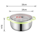 idrop [ 14CM ] Stainless Steel Multipurpose Food Storage Eating Bowl Container