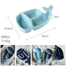 idrop [ 3 Grid ] Whale Shape Design Ceramic Plate / Pinggan Seramik Bentuk Ikan / 陶瓷碟 鲸鱼分格陶瓷盘(格)