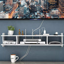 idrop [ 2 LAYER ] Wall Mounted Wall Set-Top Box TV Router and Player Set Storage Shelf Rack