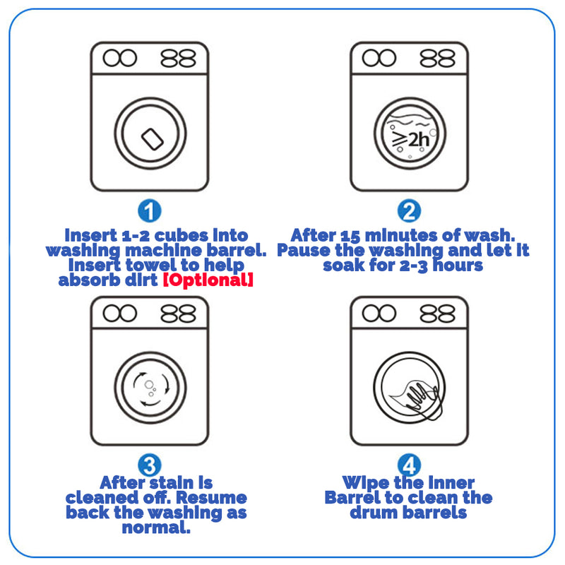 idrop 12PCS Easy Dissolve Washing Machine Cleaning Disinfectant Detergent Cube