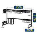 idrop 1 LAYER Multifunctional Kitchen Bowl Dish Utensil Knives Drainage Shelf Rack