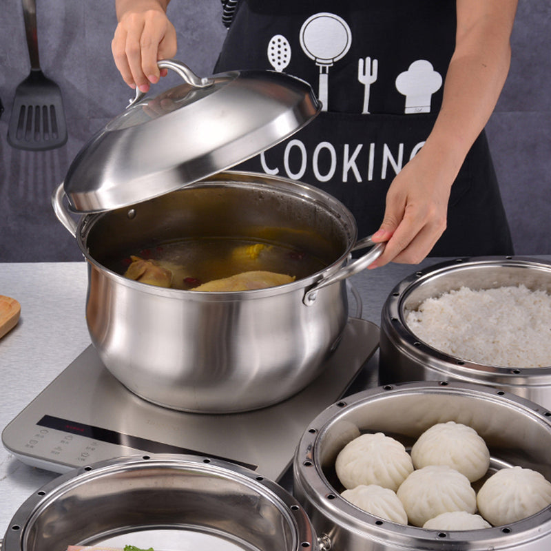 idrop [ 30CM ] 3 LAYER Multilayer Stainless Steel Kitchen Steamer Cooker / Periuk Memasak & Stim Bertingkat / 多层不锈钢厨房蒸锅炊具