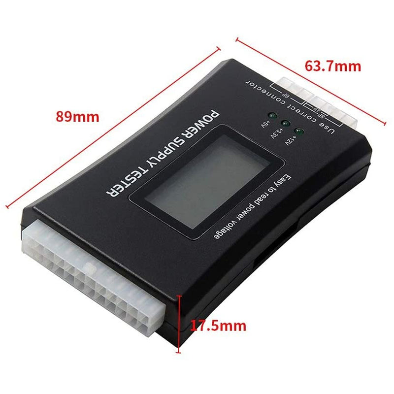 idrop Power Supply Tester IV - PC CPU Checker 20/24 PIN 4P / 8P / 6P SATA HDD Interface