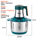 idrop [ 5 Liter ] 4 Speed Kitchen Meat Blender Grinder Machine / Mesin Pengisar Daging Pelbagai Kelajuan Mengisar / 5L新款绞肉和面机4速