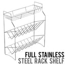 idrop 3 LAYER Stainless Steel Kitchen Seasoning  Bottle Shelf Storage Rack