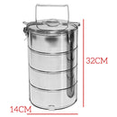 idrop [ 2 LAYER / 4 LAYER ] 14CM Multilayer Portable Stainless Steel Lunch Box Food Carrier Storage Container