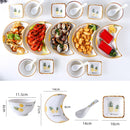 idrop 20PCS Moon Dish Ceramic Tableware Platter Set