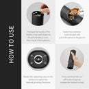 idrop Electric Salt Pepper Grinder Battery Operated / Pengisar Lada dan Perencah Elektrik / 家用电动研磨器厨房自动按压式磨胡椒粒花椒海盐孜然调料瓶