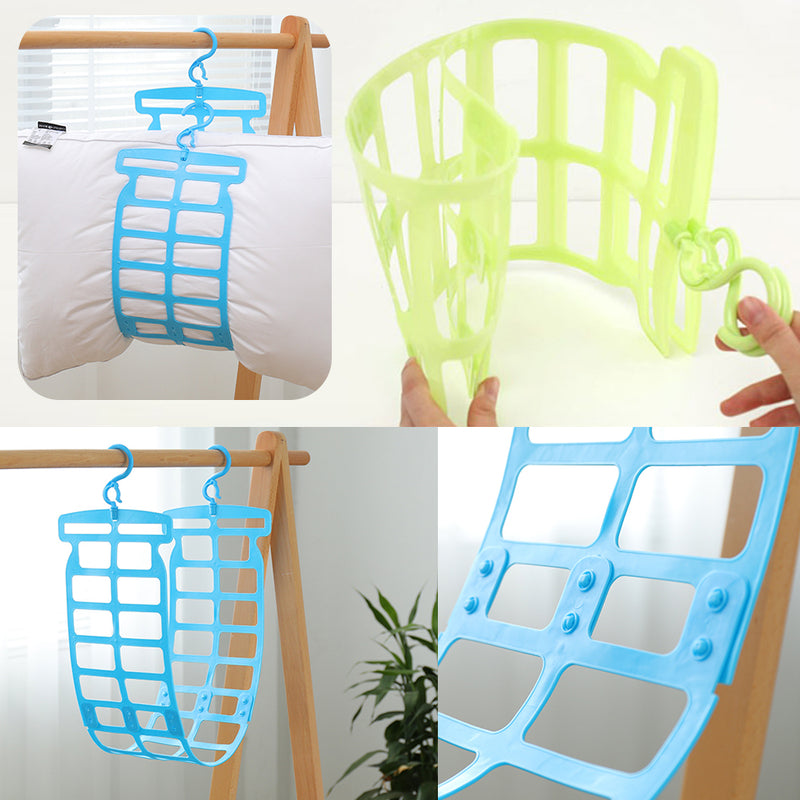 idrop Flexible Folding Plastic Pillow Drying Hanger Rack