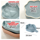 idrop Bear Paw Design Baking Ceramic Pan / Mangkuk Penghidang Makanan Seramik / 陶瓷烤盘 10.5^熊掌大号陶瓷烤盘26.5*19CM