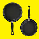 idrop 2PCS Kitchen Cookware Frying Pan [ 20CM & 24CM ] + 3PCS Cooking Utensils