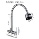 idrop [ 2 SET ] 2 IN 1 Horizontal Wall Mounted Flexible Water Faucet / Paip Dinding Fleksibel / 万向横式水龙头 (15MM 可调水龙头)