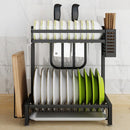 idrop Stainless Steel Kitchen Draining Dishrack & Utensil Multi Storage Unit