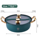 idrop [ 2 IN 1 ] Kitchen Mandarin Duck Hotpot Nonstick Maifan Stone Coating Stainless Steel 304  / Periuk Hot Pot Tidak Lekat Dua Dalam Satu / 32CM一体成型二味鸳鸯火锅304材 彩色