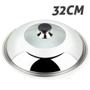 idrop [ 30CM / 32CM ] Stainless Steel Cooking Wok Pot Lid Cover Non Magnetic with Tempered Glass Window / Penutup Periuk Kuali Memasak / 30&32公分不锈钢无磁可视盖(盛利/顺友) (组合盖)