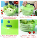idrop [ 24.5cm ] Electric Vegetable & Fruit Drainage Wash Basket / Bakul Basuh Sayur Dan Buah Elektrik / 电动果蔬沥水(充电)