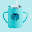 idrop [ 250ml ] Children's Milk Drinking Glass Cup with Silicone Cover