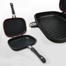 idrop 36CM DOUBLE SIDED FRYING PAN - Kitchen Cooking Pressure Grill Cookware