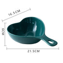 idrop Peach Heart Ceramic Bowl with Handle / Mangkuk Seramik / 陶瓷碗 8.5^带柄桃心陶瓷碗(青/粉红/黄/蓝)