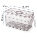 idrop Refrigerator Food Storage Box Container / Kotak Bekas Penyimpanan Makanan Peti Ais / 冰箱计时塑料收纳盒小号 (13.5CM X 13.5CM X 25.5CM )