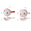 idrop  [ Round / Square ] Ceramic Side Dish Plate with Handle / Pinggan Piring Kecil Seramik Bulat atau Petak / 陶瓷碟 双嘴带柄陶瓷碟 / 陶瓷碟 方形带柄陶瓷碟