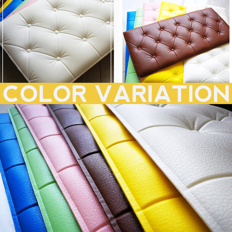 idrop 3D PE Soft Sponge Wall Cushion Self Adhesive Sticker [ 30CM x 60CM x 12MM ] [ 1pc ]