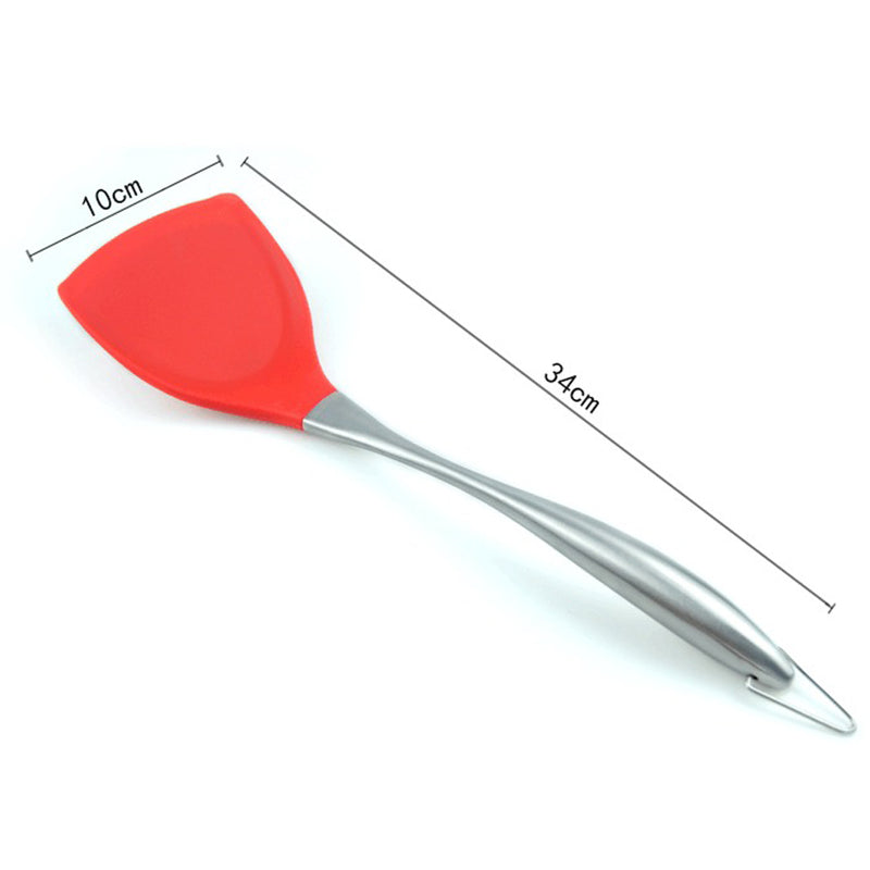 idrop Nonstick Heat Resistant Silicone Tip 318 Stainless Steel Spatula