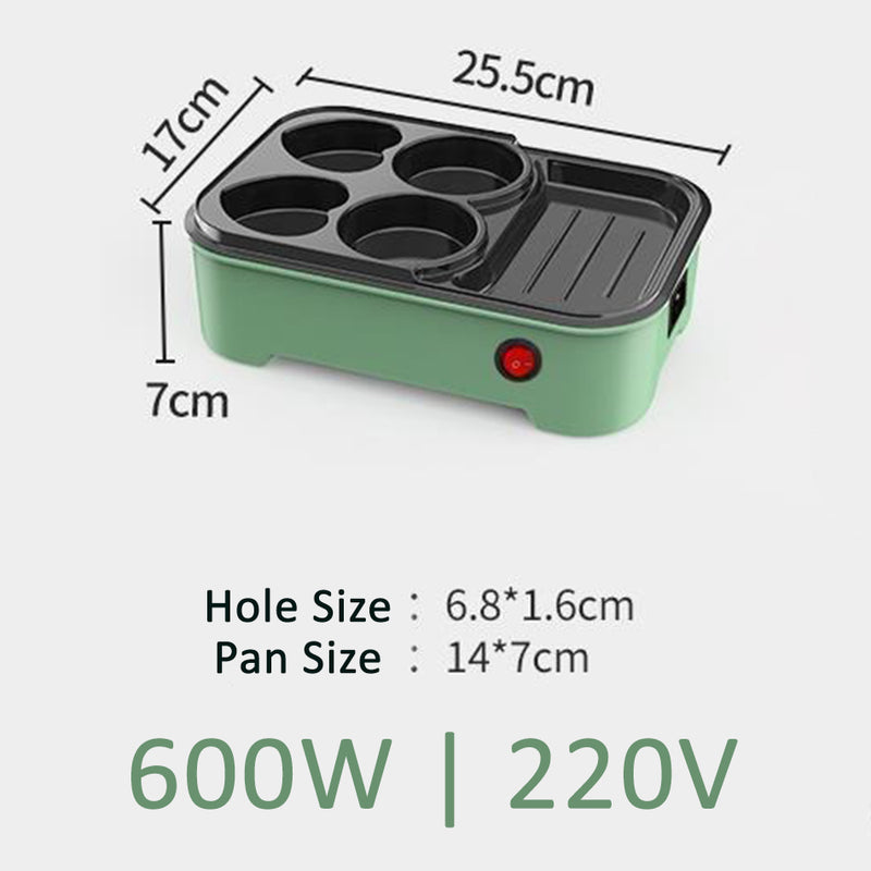 idrop [ 600W ] Multifunctional Electric Cooking Convenient Breakfast BBQ Grill and Pancake Omelette Maker / Pembuat Masak Sarapan Gril Elektrik / 600W便捷电烤盘(烤哇伊迷你早 餐机)