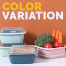 idrop Kitchen Lunch Box Storage + Drainer Wash Basket Food Container