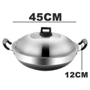 idrop [ 45CM ] Nonstick Honeycomb Kitchen Cooking Wok with Lid Cover / Kuali Masak Tidak Lekat & Penutup Kuali / 45CM双耳不粘炒锅(组合盖 )(304)(厨得乐GDL/COOKWARE)