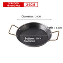 idrop [ 24CM / 28CM ] Double Eared Honeycomb Stainless Steel Flat Bottom Shallow Seafood Frying Pan / Kuali Memasak Keluli Tahan Karat Corak Lebah Tapak Rata Masak Makanan Laut / (不粘)24/28CM不锈钢蜂窝不粘海鲜盘(双耳煎 盘)