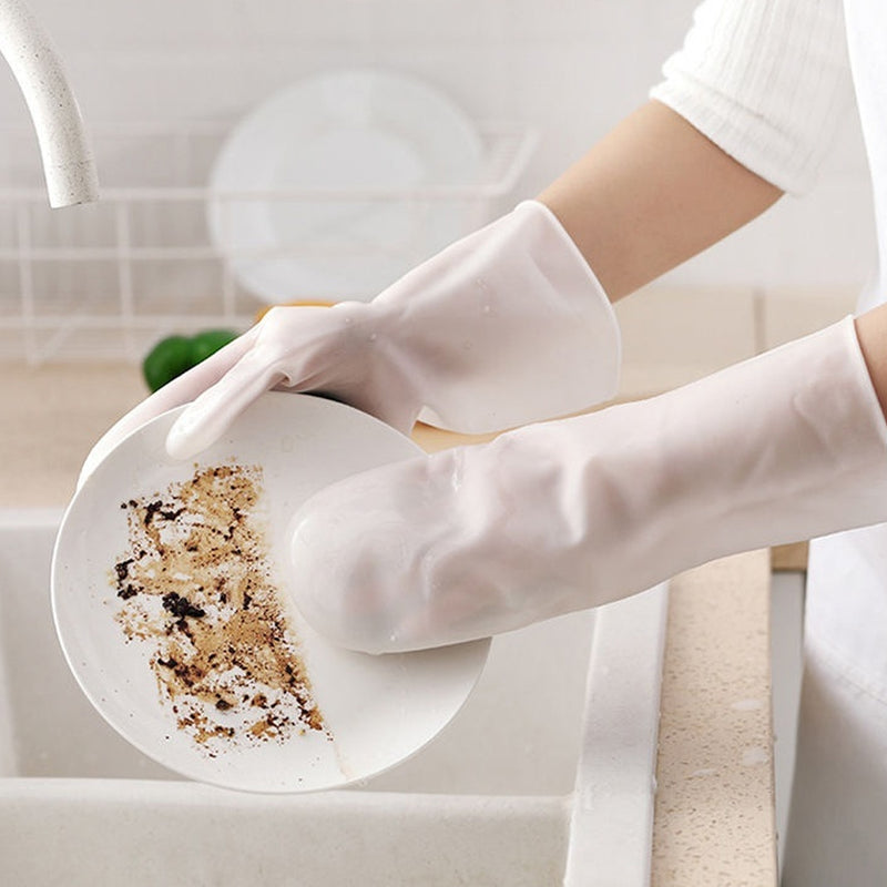 idrop Dishwashing Silicone Scrubber Cleaning Gloves [ 1 Pair ]
