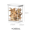 idrop Transparent Seal Tight Leakproof Food Grain Storage Container and Sliding Mount Holder [ 0.9L / 2.4L ]