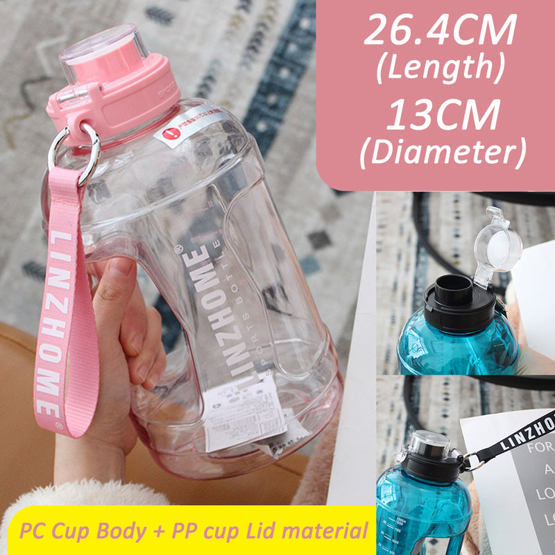 idrop [ 2200ml ] Sports Gym Drinking Water Bottle / Botol Air Minuman Sukan / 2200ML吨吨桶(圆)(塑料水壶)