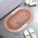 idrop Bathroom Soft Oval Diatom Floor Mat Water Absorbent Non Slip Mat / Alas Tikar Tandas Bilik Mandi Serap Air  / 椭圆软硅藻泥地垫(混色)胶底)