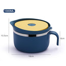 idrop [ 1000ml ] SUS304 Stainless Steel Instant Noodle & Food Eating Bowl with Lid Cover