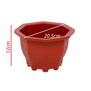 idrop Octagonal Plastic Flower Pot / Pasu Bunga Plastik Oktagonal / 塑料八角花盆(晟强塑业)20.5*20.5*12CM [ 1PC ]