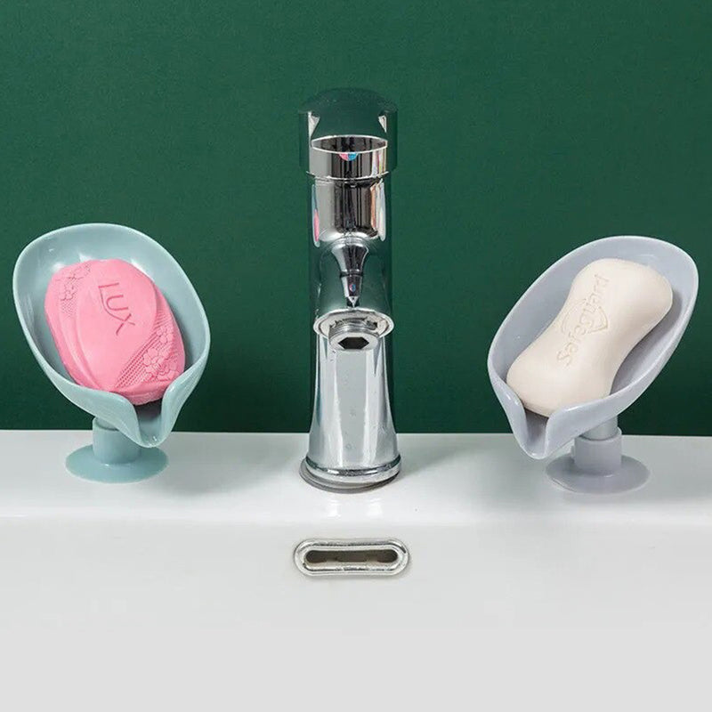 idrop Bathroom Plastic Soap Holder Suction Stand / Pemegang Buku Sabun / 塑料皂架带吸盘