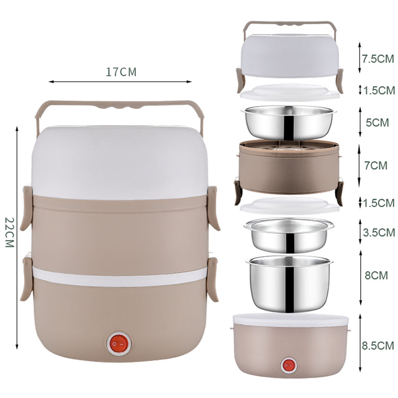 idrop [ 2L ] 2 Layer Multifunction Electric Cooking Steaming Heating Portable Lunch Box