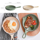 idrop [ 21CM ] Ceramic Cooking Skillet Pan with Single Handle / Kuali Leper Seramik / 陶瓷锅 陶瓷北欧明火单柄锅21CM