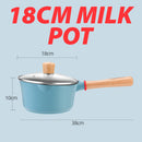 `idrop [ 30CM / 18CM ] Nonstick Kitchen Cooking Wok & Milk Pan / Kuali dan Periuk Tidak Lekat / 京瓷蓝回飞单柄不粘炒锅30CM京瓷蓝回飞不粘奶锅18CM
