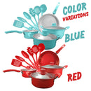 idrop [ 13PCS ] Kitchen Pots Pan & Utensils Cookware Set Cast Iron with Nonstick Coating Set / Periuk Dapur Memasak 13 / 件装厨房锅具锅具炊具套装铸铁带不粘涂层