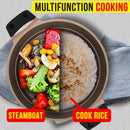 idrop [ 2 IN 1 ] 32CM Multipurpose Electric Cooking Pan hotpot steamboat [ Diamond Series ]